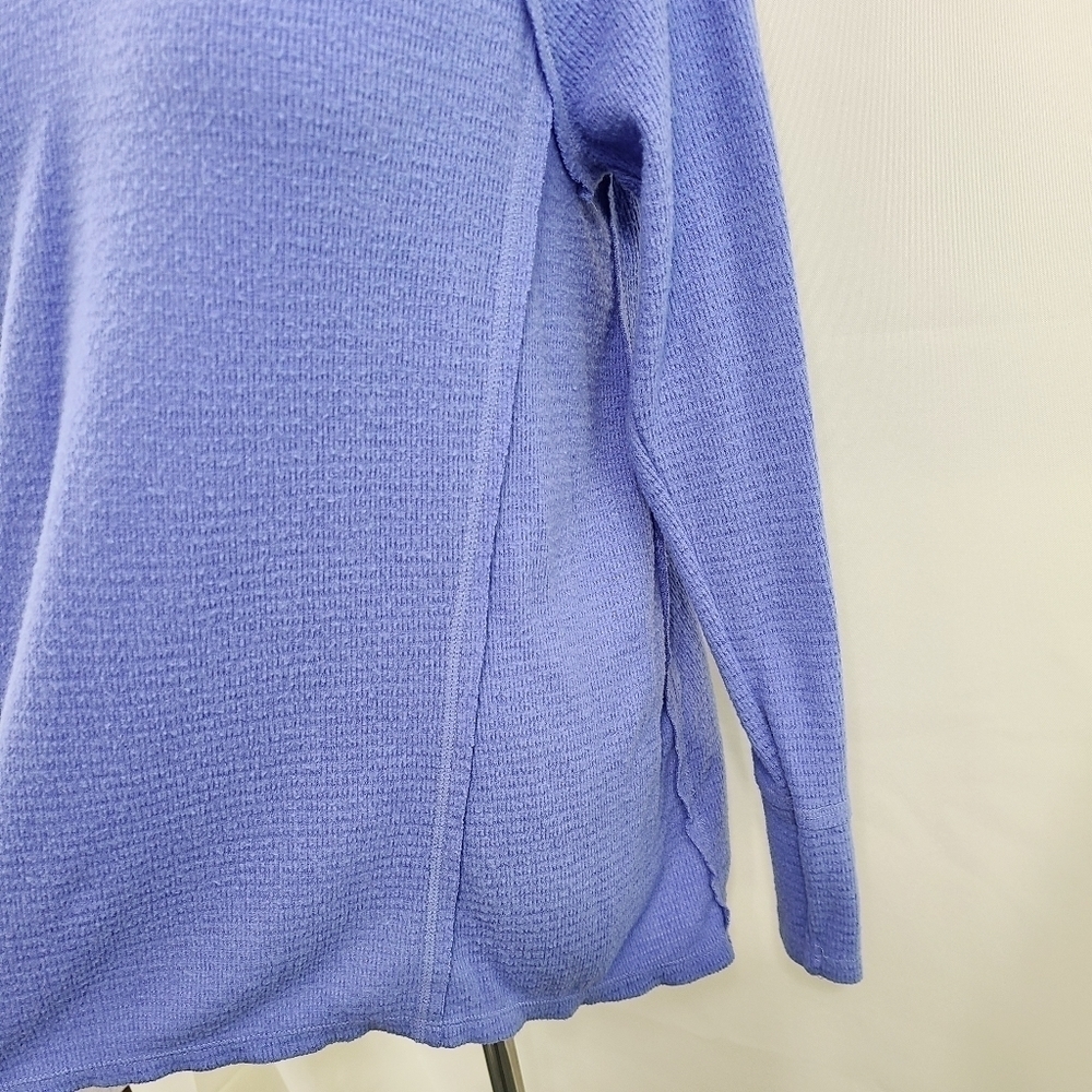 Wildfox Haley brushed waffle top orchid purple blue NEW Women's Thermal small - Picture 6 of 6